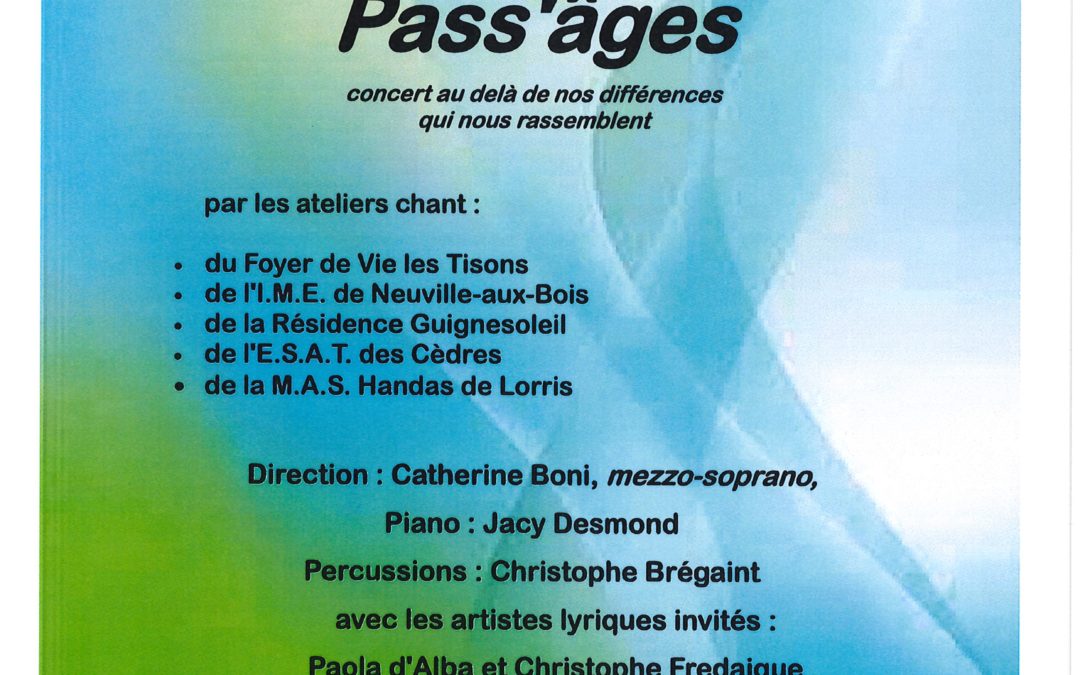 CONCERT PASS’AGES  9 JUILLET 18H15 A SEMOY